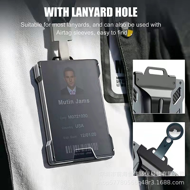 EDC wallet outdoor card clip practical tactics mens wallet aluminum metal mens fashion wallet mini smart magic wallet 241125