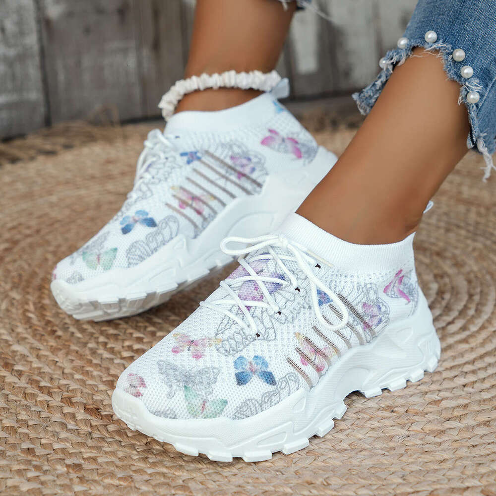 Women's casual 2025 white shoes flat heel fashionable versatile 43 breathable mesh single shoe