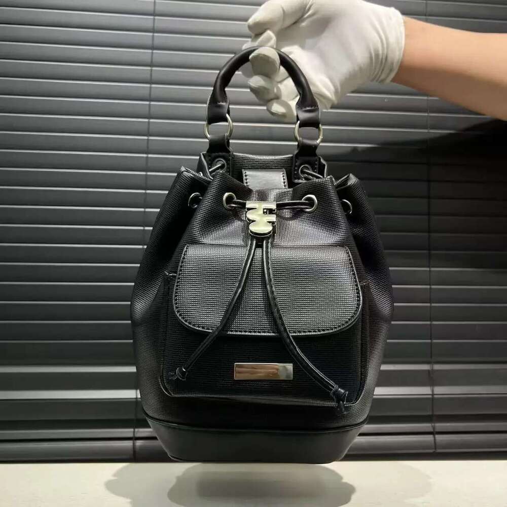 Ladies' Fashion Y2k Spicy Girl Drawstring Backpack Retro Splicing Handbag Detachable Strap Shoulder Bag