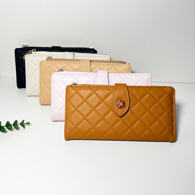 designer bag New Card Zipper Women's Walle Simple and Multi functional Lingge Long Handheld Bag Coin purse card bag