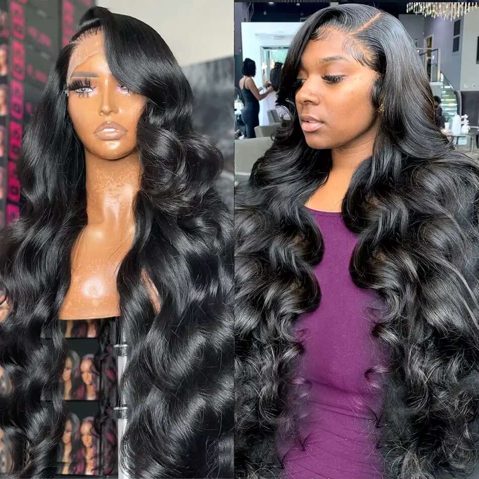13x6 HD Transparent Frontal Human Hair Wigs 250% 30 40 Inch Body Wave Lace Front Wig Brazilian For Black Women