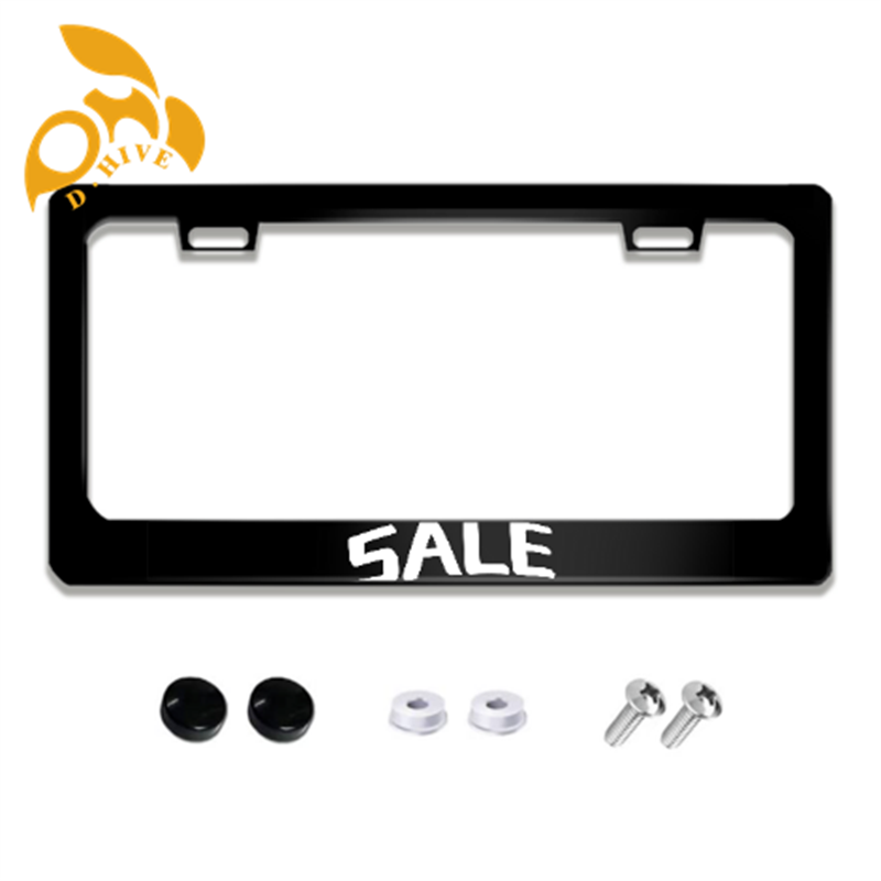 Free Shipping new designer customized Exterior Accessories License Plate Frames printing black