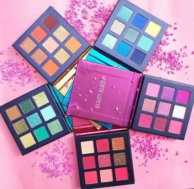 Beauty Glazed 9-Color Eyeshadow Palette Shimmer Matte Long-Lasting Waterproof Eye Makeup for All Day Wear W250520