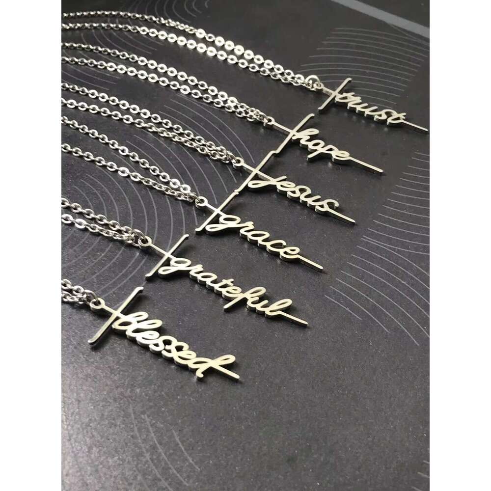 Autumn Cold/ODM Cross Necklace Personalized Name Pendant Men's Jewelry