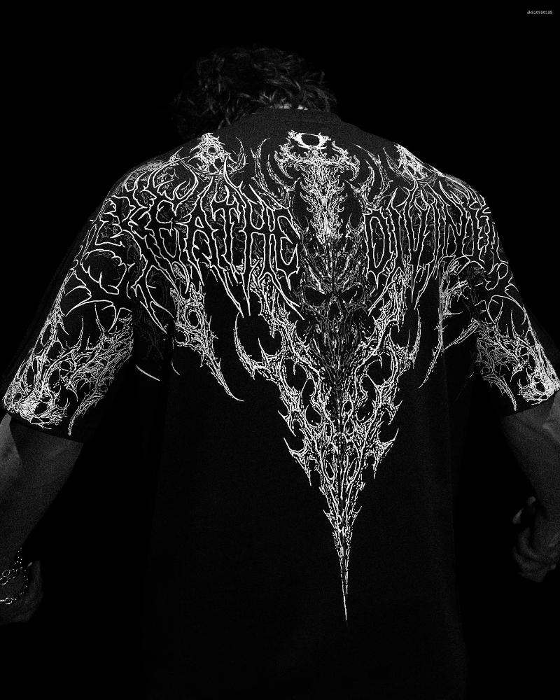 Men's T Shirts Breathedivinity Glam Meets Gym Culture Breathedivinity Bloodraven Oversized Essential for Sports and fitness COTTON T-Shirt High-O