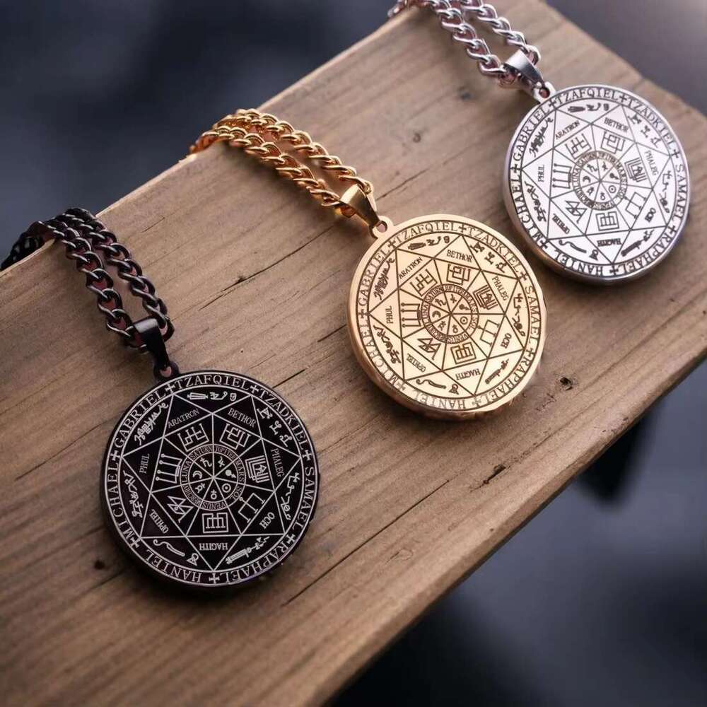 Linyin Gold Plated Talisman Pendant Necklace Meaningful Spiritual Charm Fashion Decoration