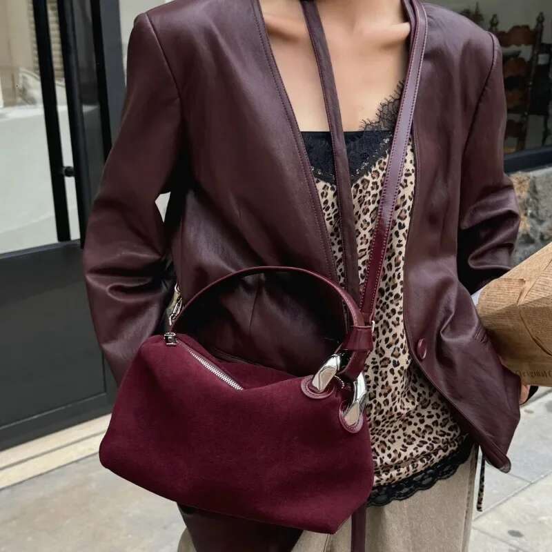 Frosted Suede Tote Bolsos Mujer New Commuter Hand Bag Niche Design Sac Femme Crossbady Shoulder Bags Advanced Sense Bolso
