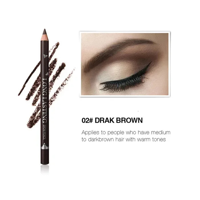 12 Pcs/Set Waterproof Eye Brow Pencil Precise Brow Definer Black Blonde Brown Eyebrow Pen Long Lasting Makeup 3 Colors Cosmetic 250515
