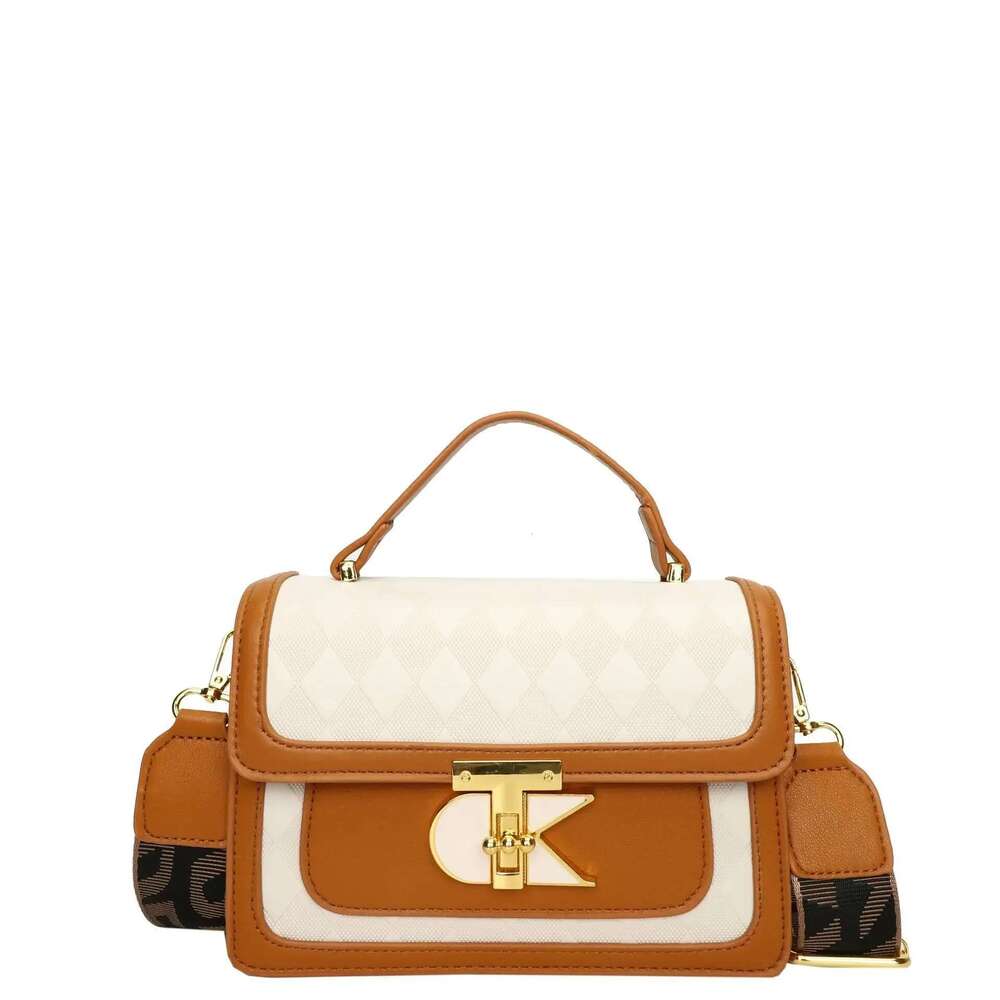 Trendy New Personalized Shoulder Bag, PU Leather, Foreign Inspired, Color - Coordinated Small Square