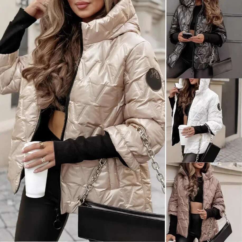 2024 Autumn Winter New Hoodie Fashion Loose Long Sleeve Cotton Jacket Coat For Women Designer