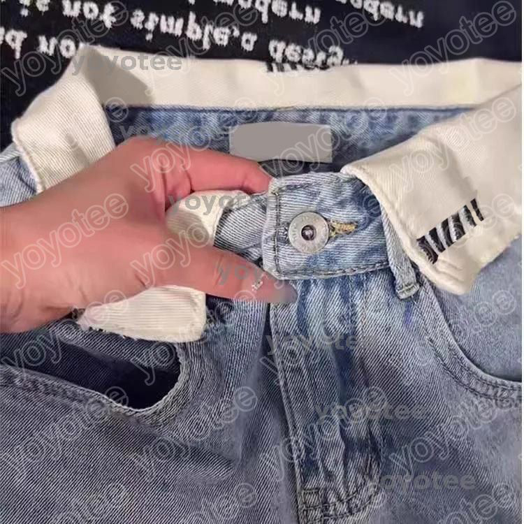 Designers Womens Denim Jeans Brand Luxury Women Blue Trousers High-quality Wide Leg Jean Female Trouser Straight Fashion Denim Pants BFG2501089