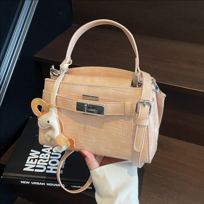 Fashion Crocodile Pattern Handheld Kelly for Women 2025 New Fashionable Versatile Shoulder with High Quality Crossbody Bag