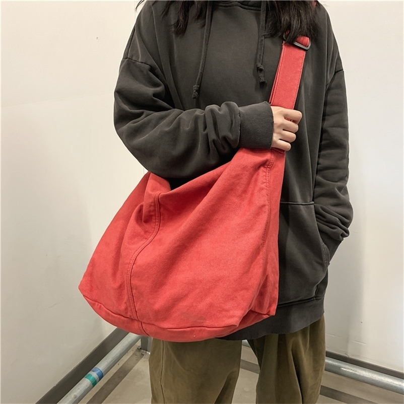 Womens Shoulder Bag Large Canvas Crossbody Bags for Women Cotton Cloth Female Students School Bag Handbags 250519