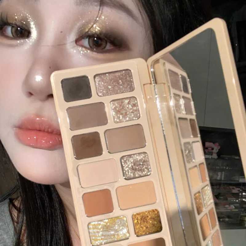 Spring and Summer Sweet Juice Pink Green Color Contrast 16 Color Eyeshadow Makeup Palette Matte Pearlescent Glitter Eye ShadowXJ250520