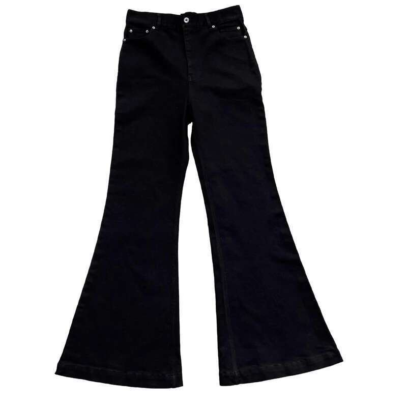 Jeans Fashion for Man Zipper Full Length Streetwear Pants Denim Black Solid Men's Clothing