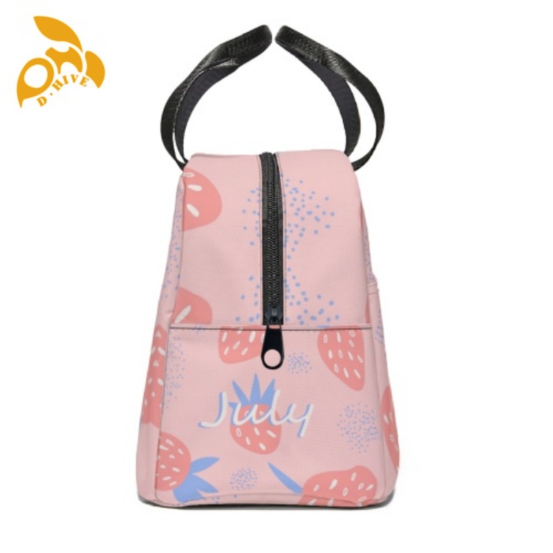 Free delivery. top designers customize round, beige and black semi-long, lightweight, simple and portable hand-held insulated meal bags
