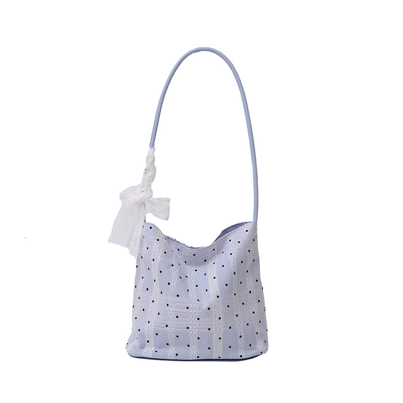 Super popular niche polka dot women's new fashionable multifunctional single shoulder underarm bag, trend lightweight and simple bucket bag