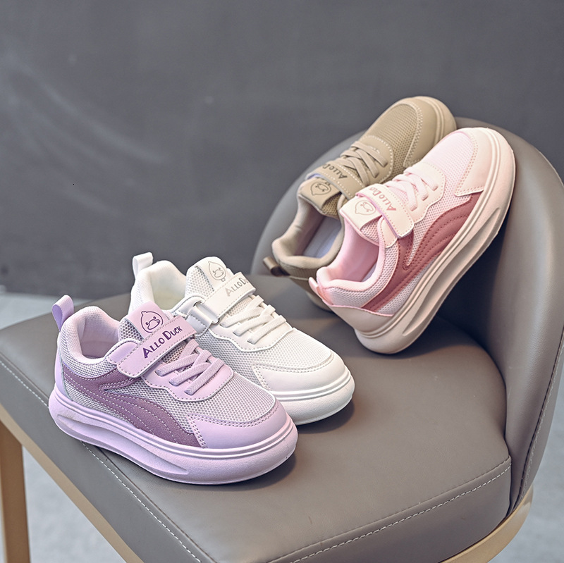 New children's shoes, white shoes, all season anti slip flat shoes, trendy shoes, little boys' mesh board shoes, casual shoes, versatile gir