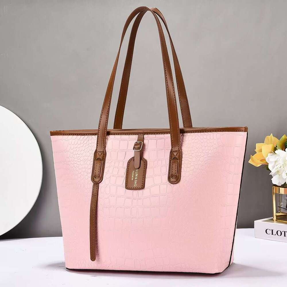 Tote texture PU crocodile pattern large shoulder Taizhou women s bag hot selling bags
