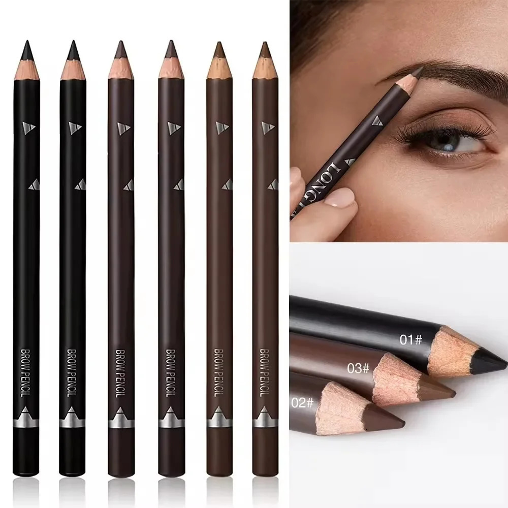 12 Pcs/Set Waterproof Eye Brow Pencil Precise Brow Definer Black Blonde Brown Eyebrow Pen Long Lasting Makeup 3 Colors Cosmetic 250515