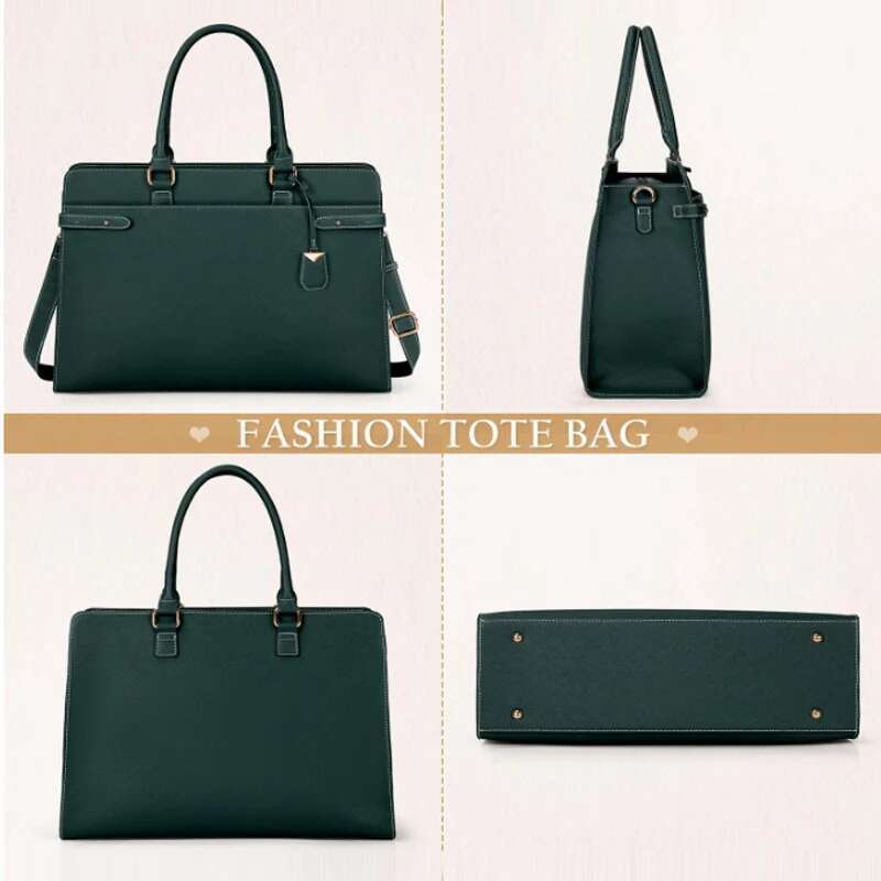 Large Capacity For Women Laptop Tote Leather Work Waterproof Briefcase Business Office Computer Bag