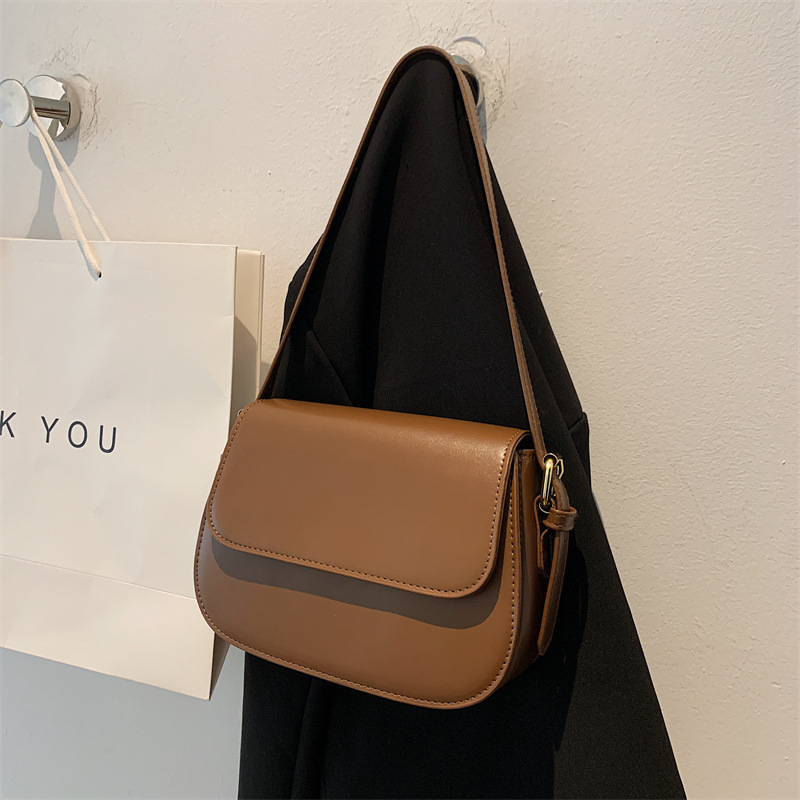 Small women's 2025 new trendy and fashionable temperament simple shoulder crossbody small square bag