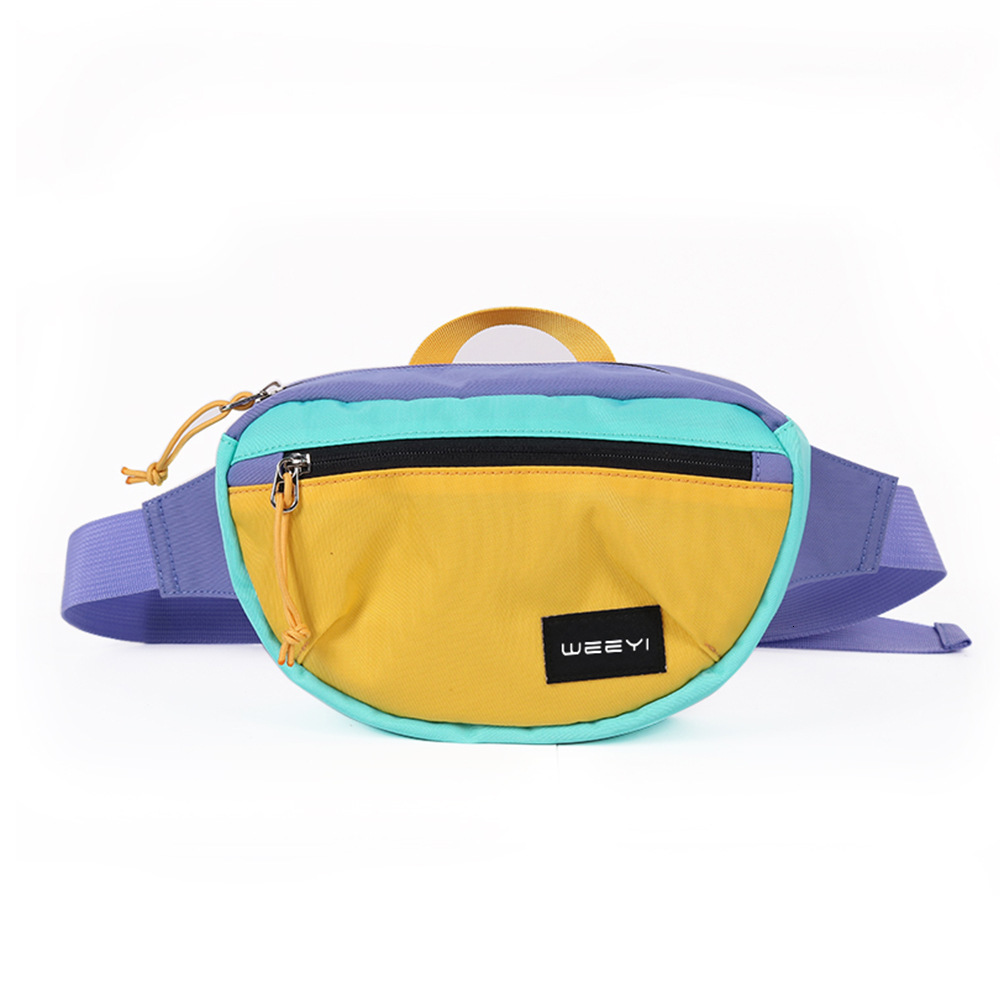Waistband women's casual simple contrasting color design crossbody sports shoulder bag can be designed