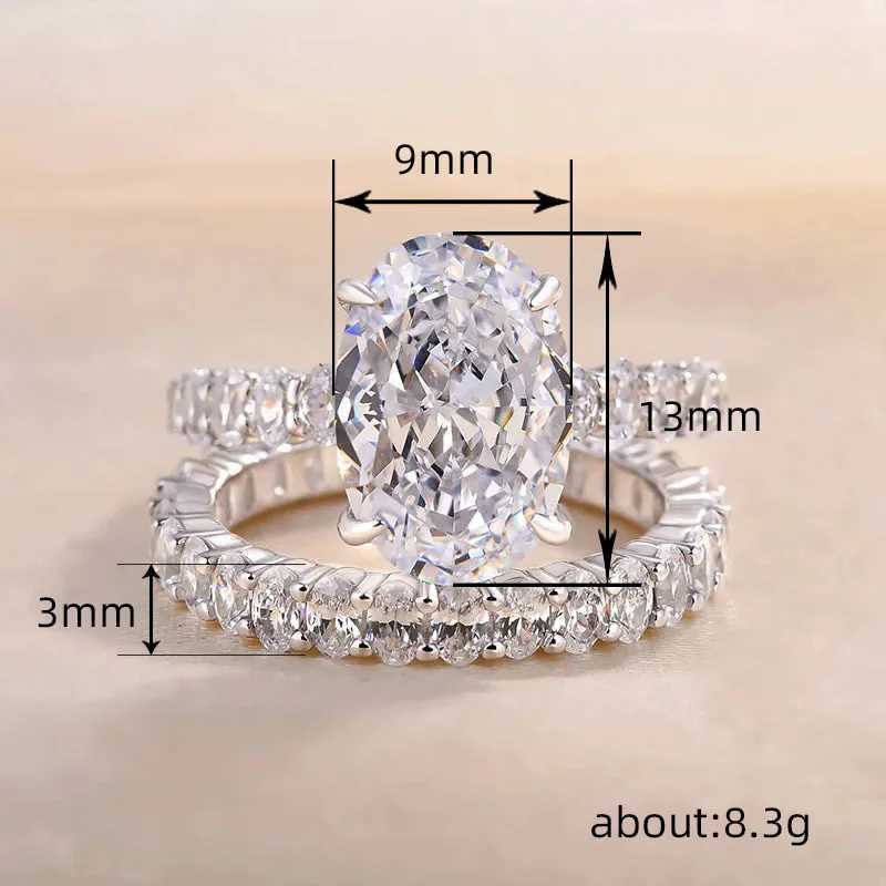 14K White Gold Valuable Lab Diamond Promise Ring Set Engagement Wedding Rings for Women Men Party Jewelry Gift L250519