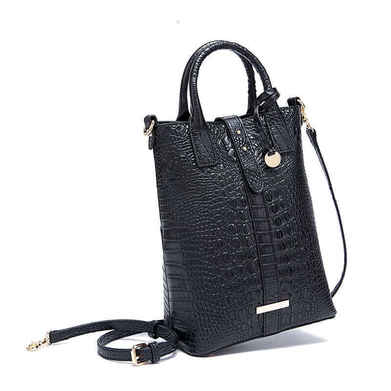 New Handheld Crossbody Women's Bag with Multi color Concave Crocodile Pattern