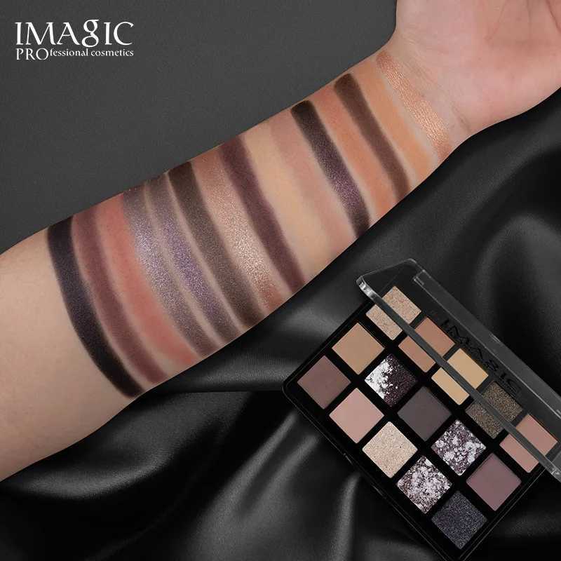 IMAGIC 15 Colors Dark Series Eye Shadow Palette Bronze Smoke Color Makeup Palette Highlight Waterproof Makeup for Women W250520