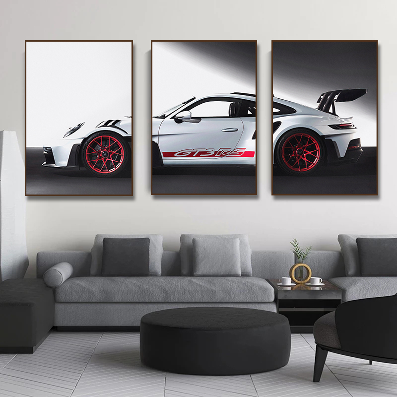 Fashion Pop Super Sports Car Luxury Racing Car GT3 Poster Canvas Painting Print HD Wall Art Living Room, Room Home Decor