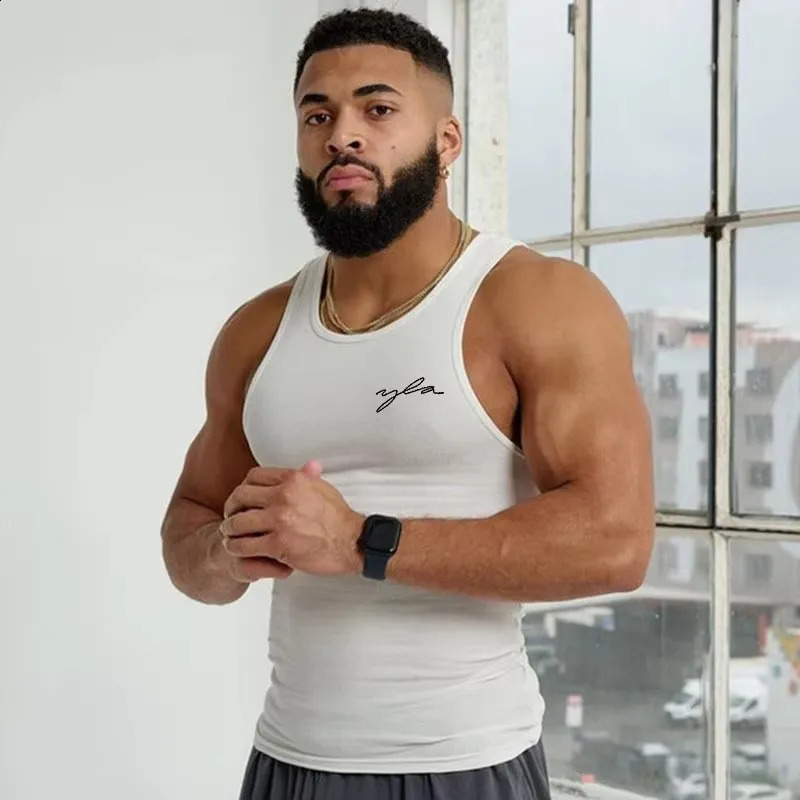 2025 Summer Sports Outdoor Vest Mens Running Training Casual Quick Drying breathable Striped Sleeveless Fashion Clothes 250517