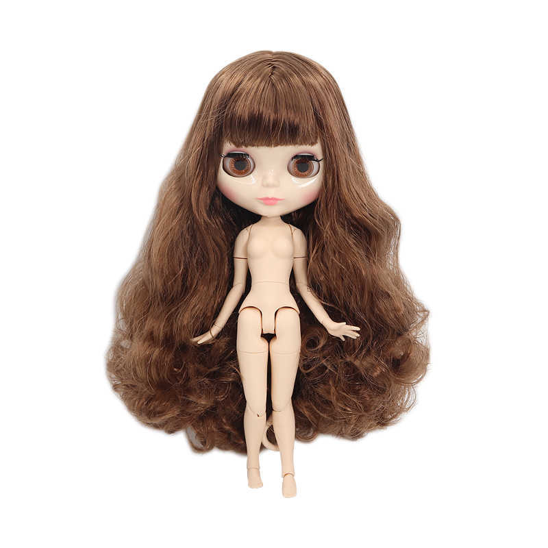 free shipping ICY DBS Blyth doll White Skin Glossy Matte face Joint body with hand set A B 1/6 bjd suitable diy makeup Special price