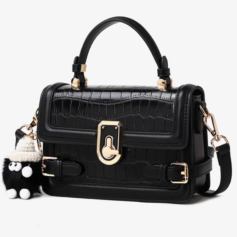 Spring and summer women's new bag hand-held small square bag with contrasting color design crossbody handbag retro fashion women's single sh