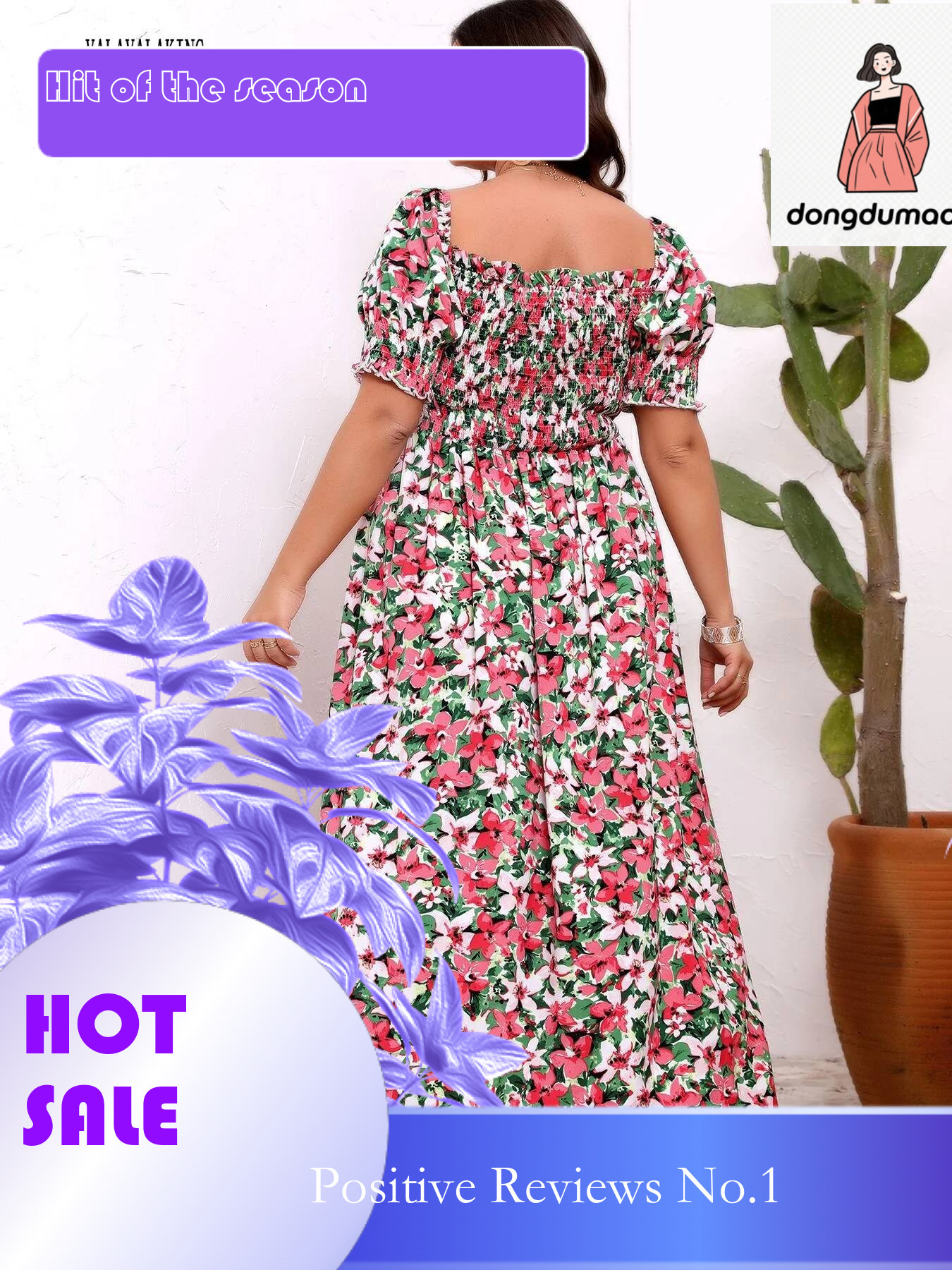 dongdumaoyi 2025 Casual Off The Shoulder Plus Size Long Women Summer Flower Print Vacation Ladies Elegant Ruffle Bohemian Dress