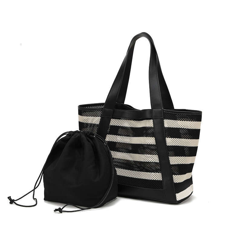 Women's Bags Designer Holiday Beach Tote Women's Hollow Out Large Capacity Striped Shoulder Bag