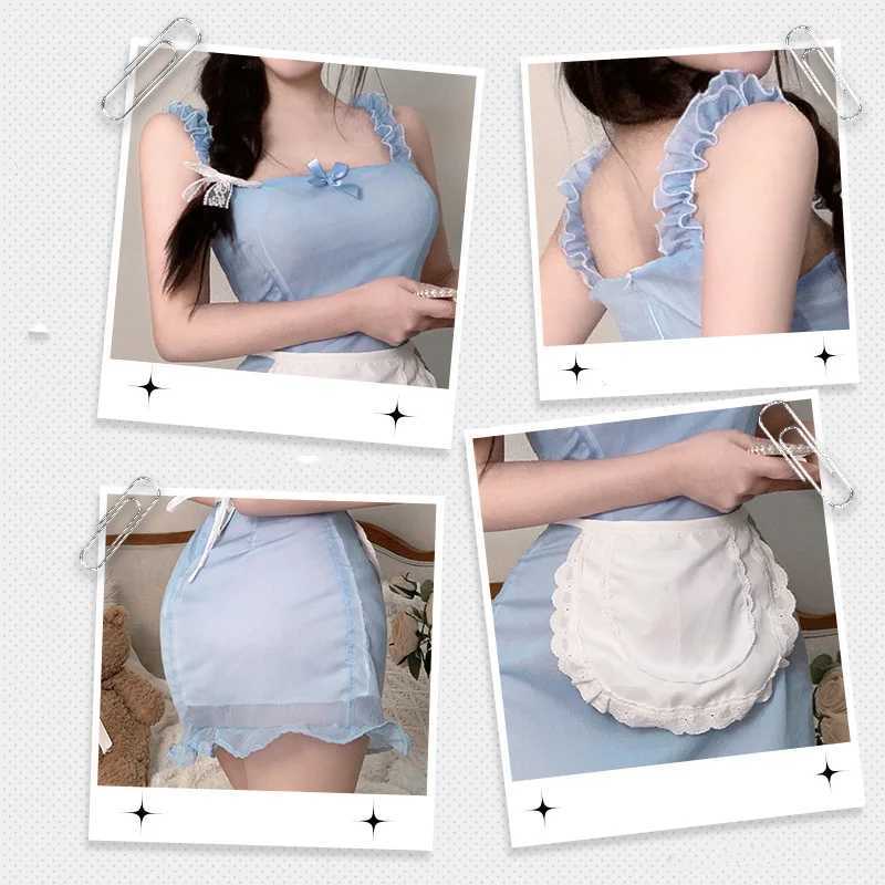 Cosplay clothing Milk flavored dress apron tie lace girl kawaii suspender dress sexy costume women night appeal R250520