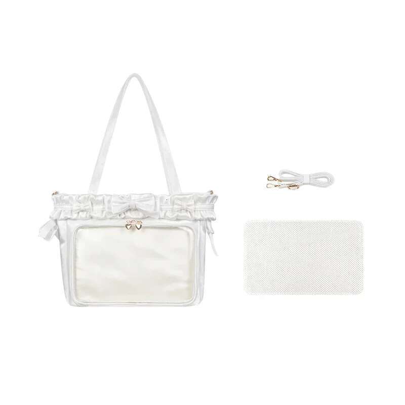 Bow Ita Bolsos Mujer Large Capacity Transparent Bag Lolita Tote Sac Femme Shoulder Bags for Woman Underarm Bolso