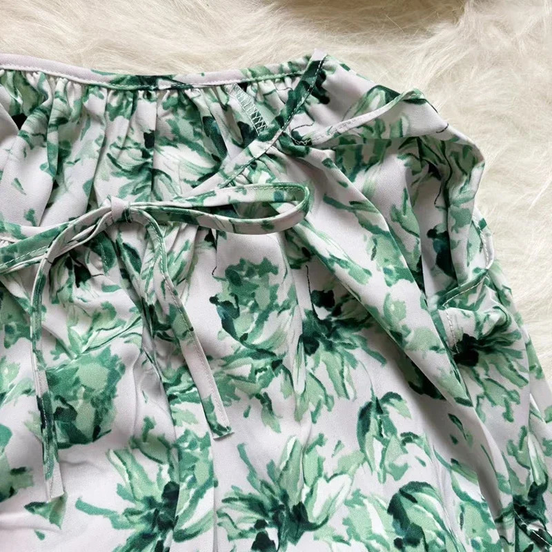 Fashion Puff Sleeve Woman Blouse Shirts For Women Stylish Top Floral Pattern Female Tops Elegant Chiffon Mujer Clothes 250520