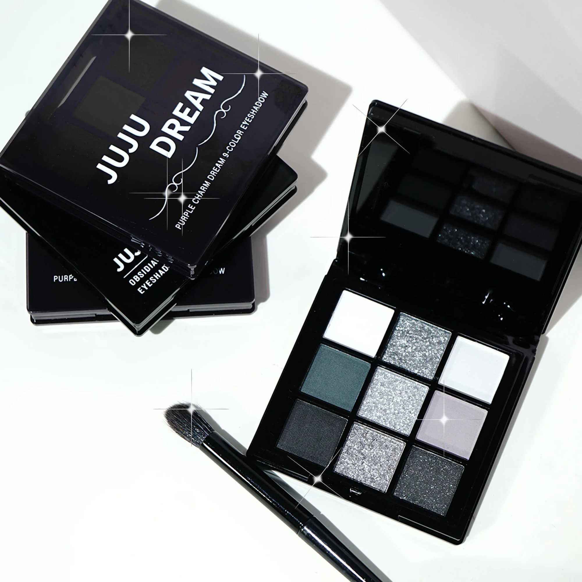 9 color Smoky eyeshadow palette dark gray Smoky Gothic eyeshadow palette soft matte shimmer eye makeupXJ250520