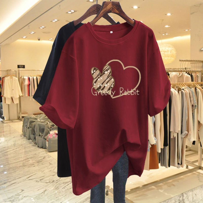 Designer Clothing Summer 2025 New Short Sleeved Plus Size Korean Version Women's T-shirt Slim Fit Loose Top Fashionable Casual Style