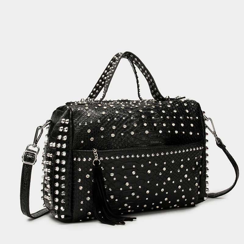 Women's Designer Purses And Handbags Shoulder Bags Vintage Rivet Tote For Women Large Capacity Travel Bag Purse