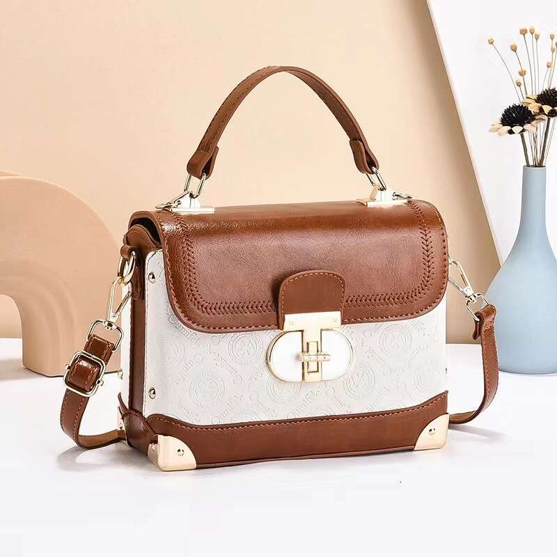 Square handbag fashionable single shoulder crossbody classic style Taizhou women s bag button flip cover