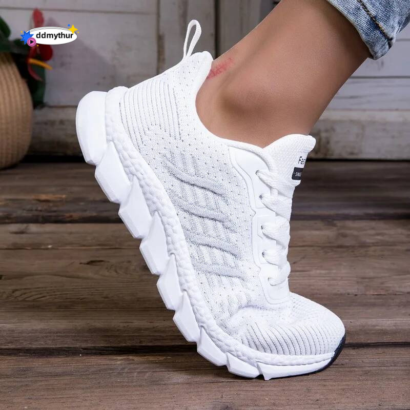 Women for Female High Quality Fashion Classic Sneakers Comfortable Breathable Soft White Casual Running Shoes ddmythur