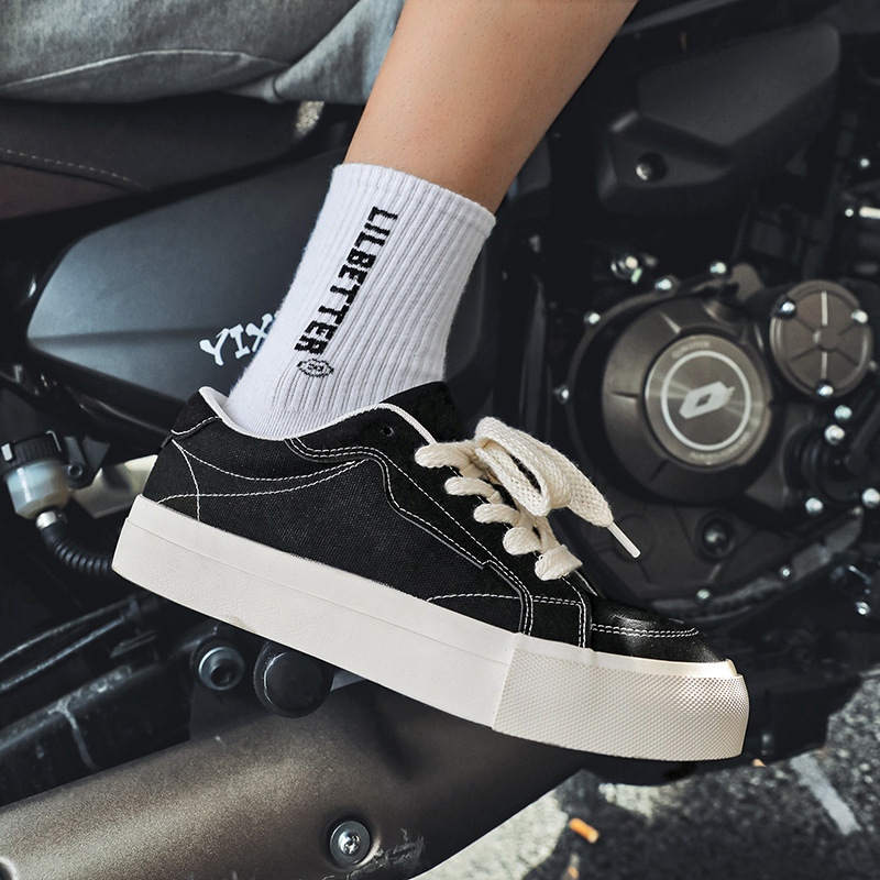 Designer casual shoes Hong Kong style 2023 new autumn canvas shoes men's red casual shoes Korean version student low cut couple trendy skateboard