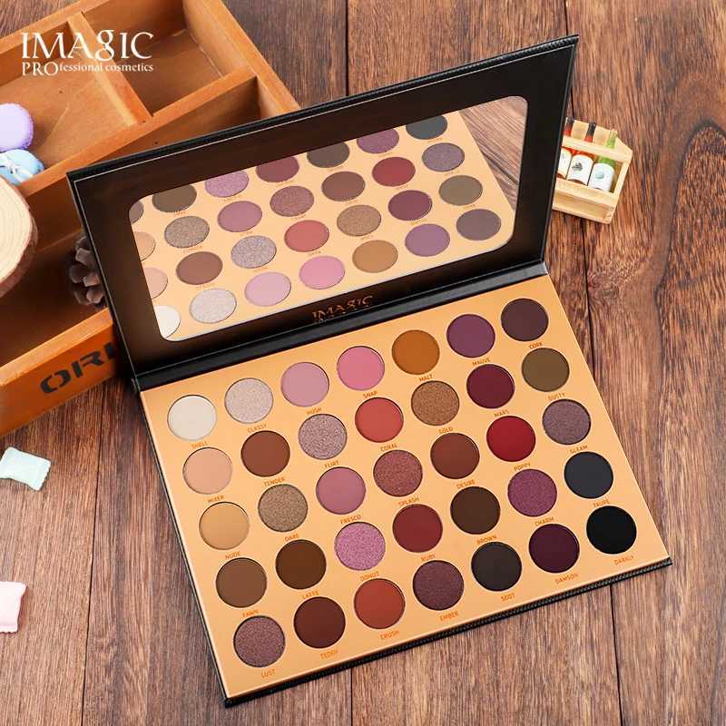 IMAGIC 35 color eyeshadow palette waterproof matte glitter eye shadow primer luminous eyeshadow ladies gift Qual Codigo RastreioXJ250520