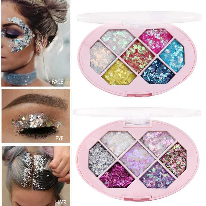 CmaaDu 7-Color Glitter Eyeshadow Tray Pearl Effect Highlighter Waterproof Long-Lasting Easy Apply for Stage Performance W250520