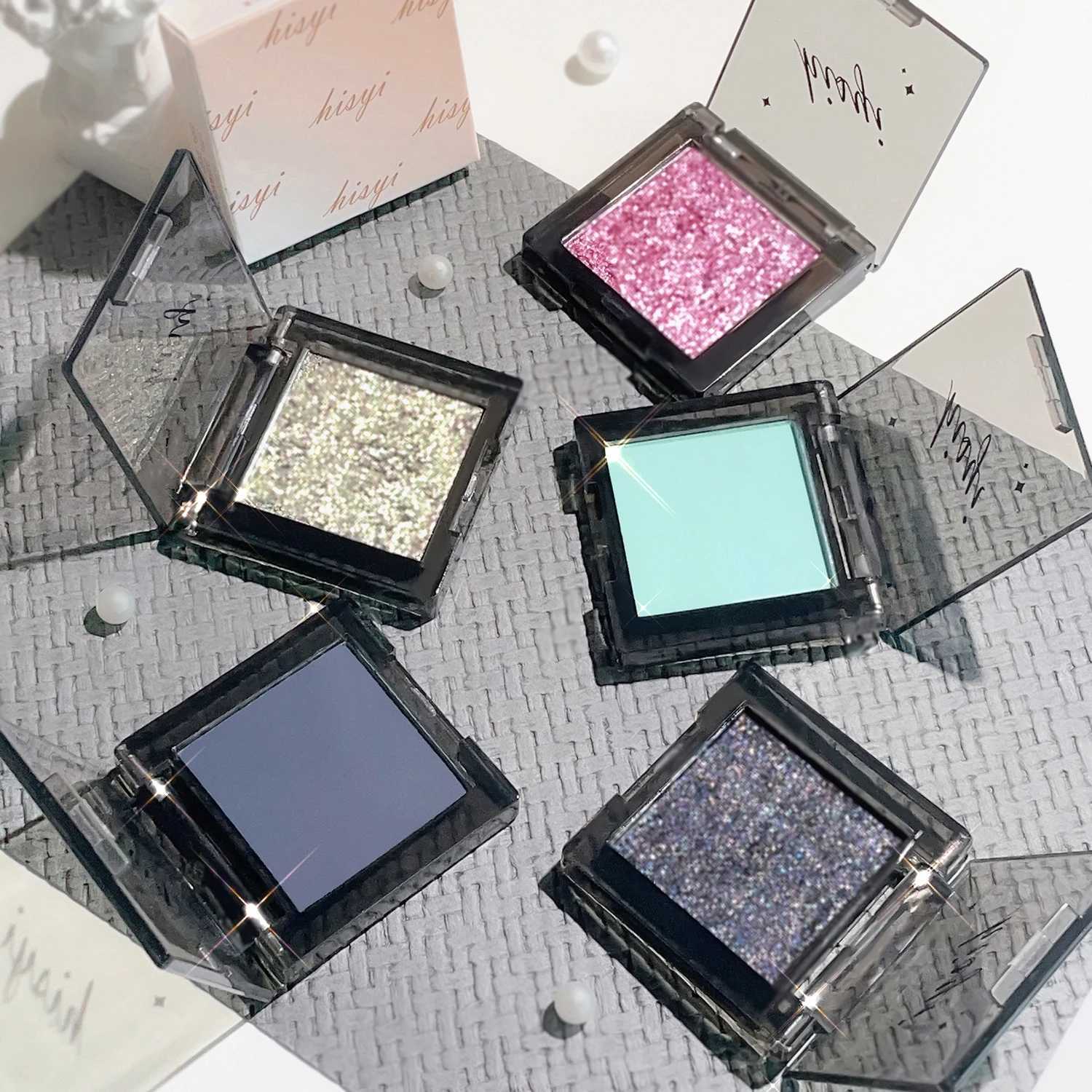 HISYI Dark Magic Monochrome Eye Shadow Pearlescent Matte Sequin Glitter Powder Eye Makeup Brightening Natural Makeup W250520