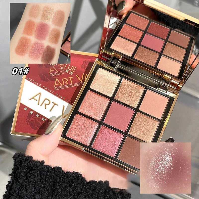 2025 New Glitter Eyeshadow Palette Pink Brown Pearly Gold Matte Shadow Nude Lasting Highlighter Powder Shiny Eyes CosmeticXJ250520