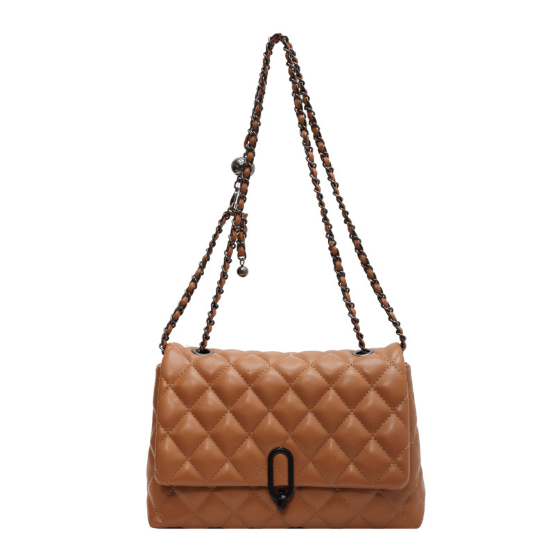 High quality texture for women in autumn winter 2025 trendy and fashionable diamond grid chain bag niche women's single shoulder crossbody bag